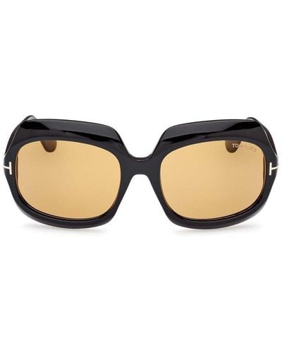 Tom Ford Ren Square Frame Sunglasses - Brown