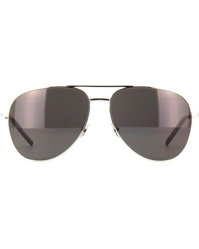 Saint Laurent Pilot Frame Sunglasses - Metallic
