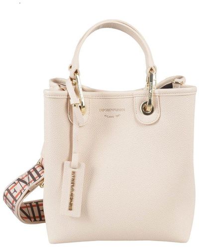 Emporio Armani Bag In Grained Synthetic Leather - Natural