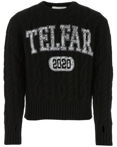 Telfar Thumbhole Crewneck Sweater - Black