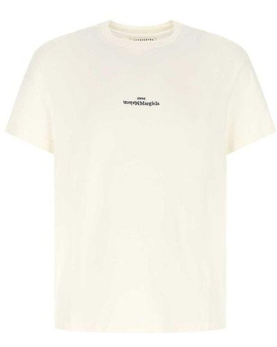 Maison Margiela Ivory Cotton T-shirt Uomo - White