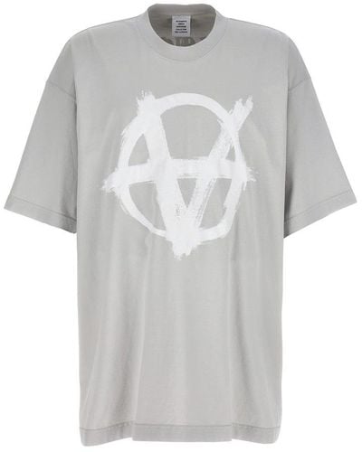 Vetements Reverse Anarchy T-shirt - Gray