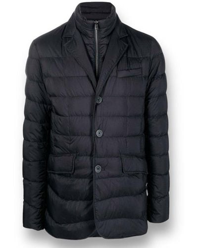 Herno Long-sleeved Quilted Jacket - Black