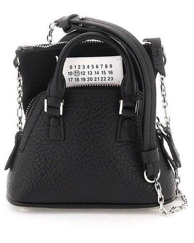 Maison Margiela Numbers-patch Zipped Mini Shoulder Bag - Black