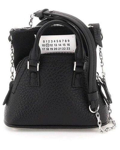 Maison Margiela Numbers-patch Zipped Mini Shoulder Bag - Black