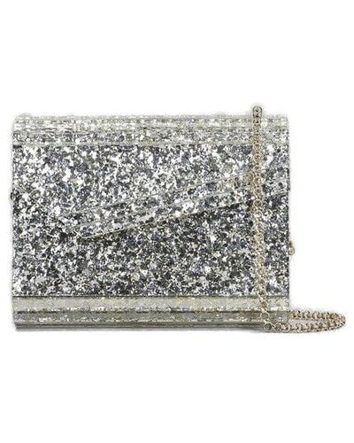 Jimmy Choo Candy Chain-linked Clutch Bag - Grey