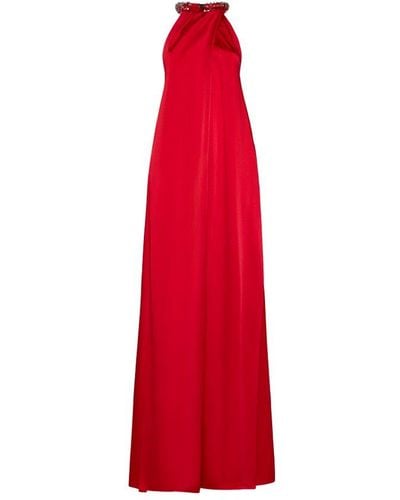 Stella McCartney Embellished Halter-neck Dress - Red