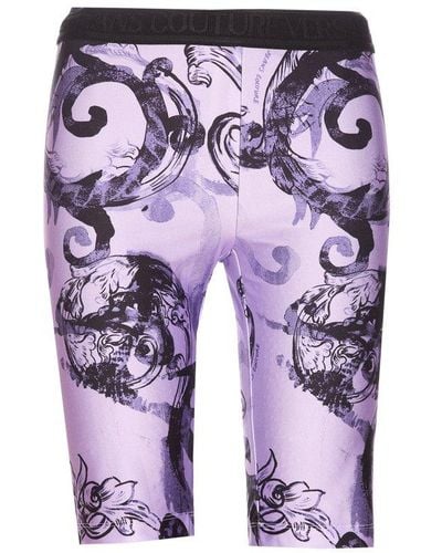 Versace All-over Printed Cycling Shorts - Blue