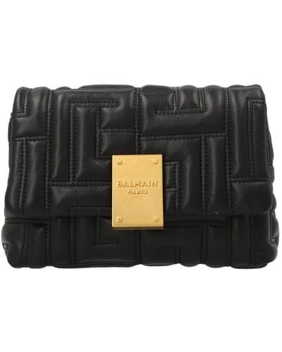 Balmain '1945 Soft Mini' Shoulder Bag - Black
