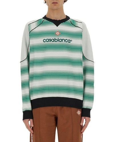 Casablancabrand Gradient Stripe Sweatshirt - Green