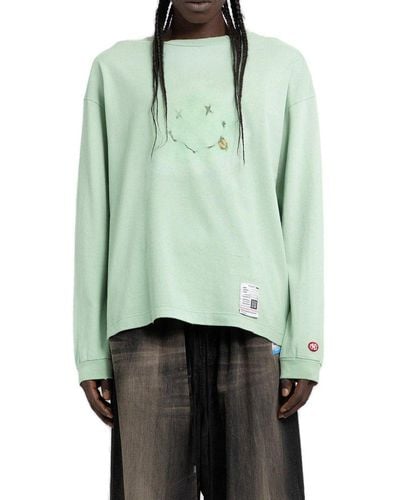 Maison Mihara Yasuhiro Distressed Long-sleeve T-shirt - Green