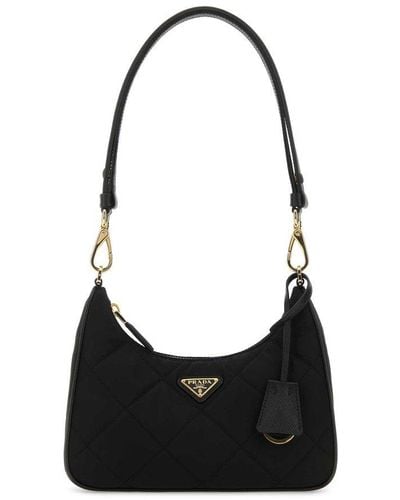 Prada Re-edition Quilted Zipped Shoulder Bag - Black