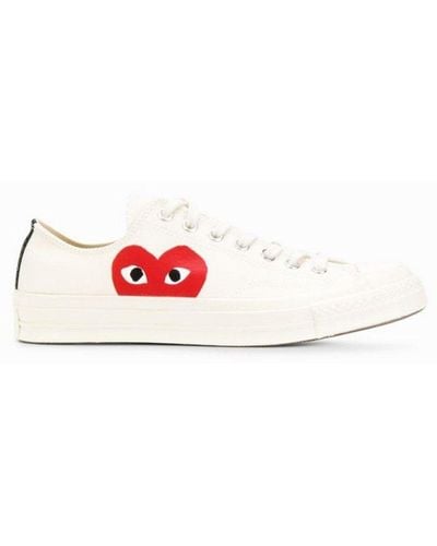 COMME DES GARÇONS PLAY Heart Printed Low-top Trainers - Red