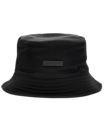 Fear Of God Logo Patch Bucket Hat - Black
