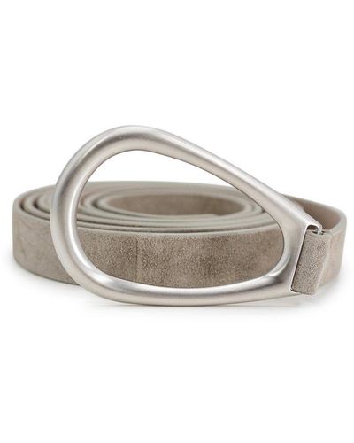 Brunello Cucinelli Wraparound Suede Belt - Grey