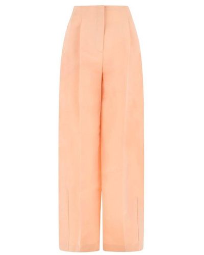Fendi High-waist Pleated Trousers - Pink