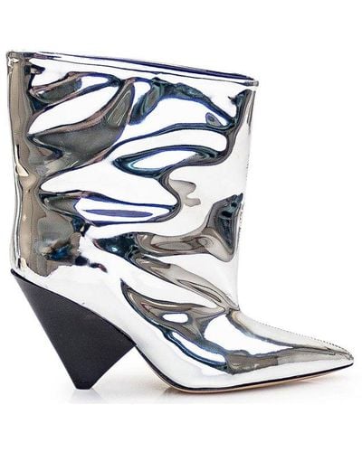 Isabel Marant Pointed Toe Heeled Boots - White
