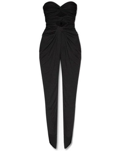 Saint Laurent Jumpsuit With Denuded Shoulders - Black