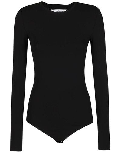 Maison Margiela Long-sleeve Bodysuit Top - Black