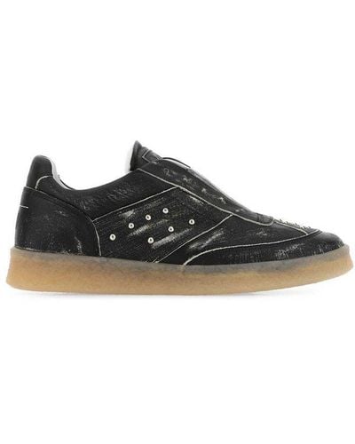 MM6 by Maison Martin Margiela Logo-patch Low-top Sneakers - Black