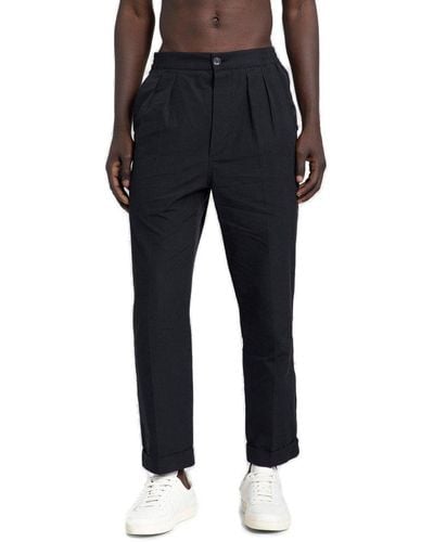 Tom Ford Brushed Pleated Lounge Trousers - Black