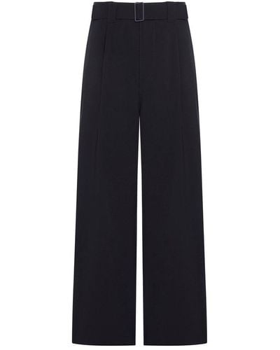 Sunnei High-waisted Belted Trousers - Blue