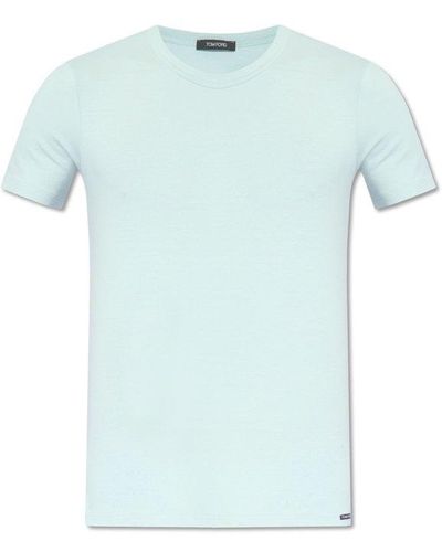 Tom Ford Crewneck Short-sleeved T-shirt - Blue