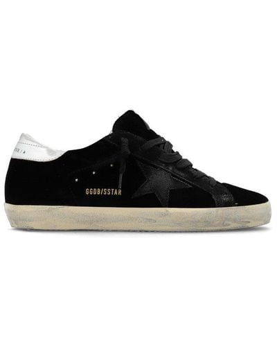 Golden Goose Super-star Velvet Lace-up Trainers - Black