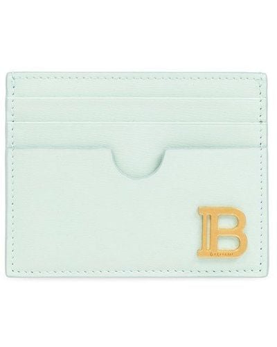 Balmain B-buzz Logo Detailed Cardholder - Blue