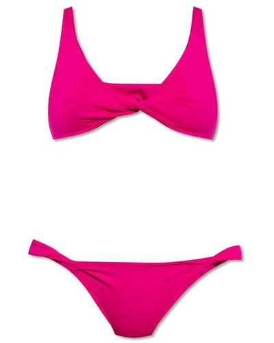 The Attico Logo Plaque Bikini Set - Pink