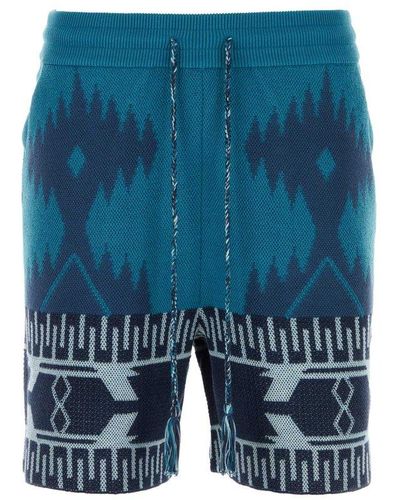 Alanui Drawstring Bermuda Shorts - Blue