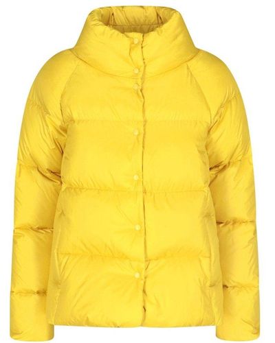 Aspesi High-neck Padded Coat - Yellow