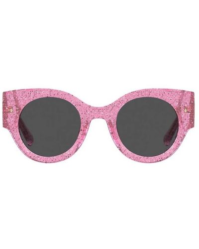 Chiara Ferragni Eyelike-motif Round-frame Tinted Sunglasses - Brown