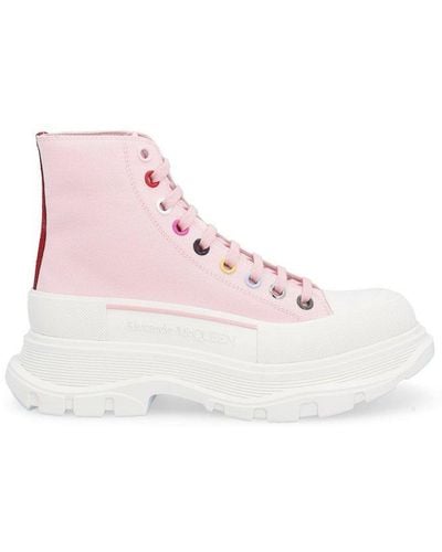 Alexander McQueen Tread Slick High-top Boots - Pink