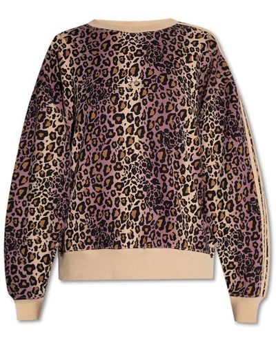 adidas Originals Sweatshirt With Animal Pattern - Brown