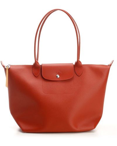 Longchamp Le Pliage City Medium Tote Bag - Red