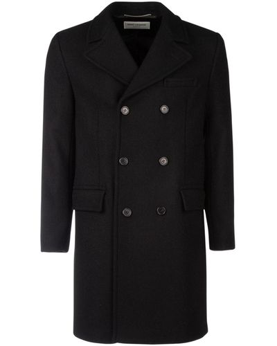 Saint Laurent Double-breasted Trench Coat - Black