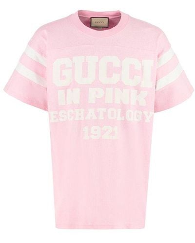 Gucci Eschatology 1921 Print T-shirt - Pink