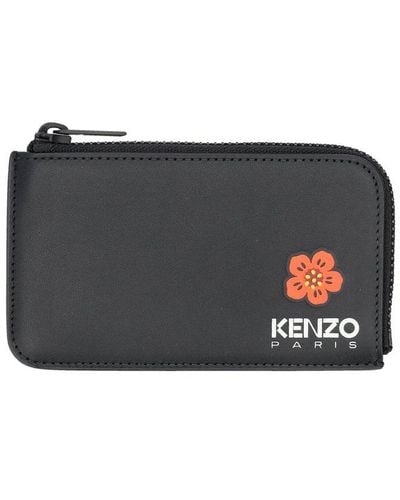 KENZO Zip Card Holder - Black
