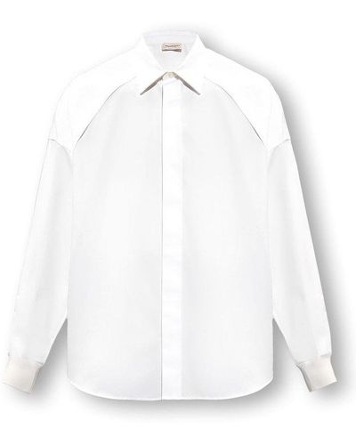 Alexander McQueen Shirt With Concealed Placket - White