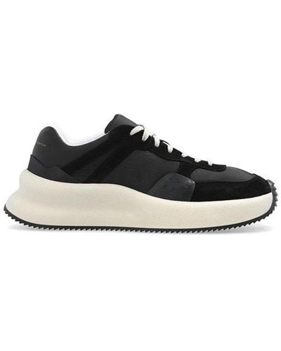 Dries Van Noten Panelled Lace-up Sneakers - Black