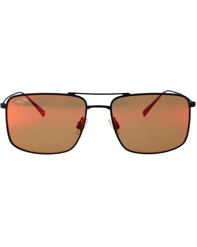 Maui Jim Aeko Square Frame Polarized Sunglasses - Brown