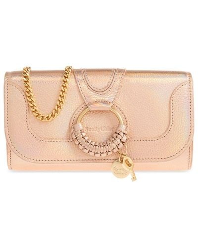See By Chloé Hana Braid-detailed Wallet On Chain - Pink