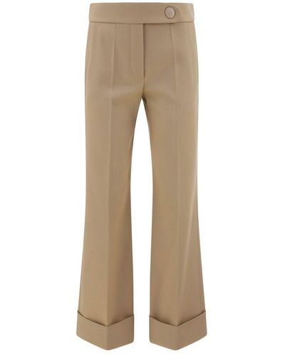 Lanvin Wide-leg Cropped Trousers - Natural