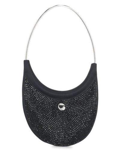 Coperni Ring Swipe Embellished Zip-up Tote Bag - Black