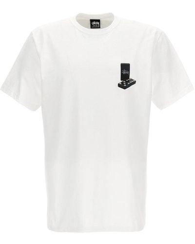 Stussy Dominoes Crewneck T-shirt - White