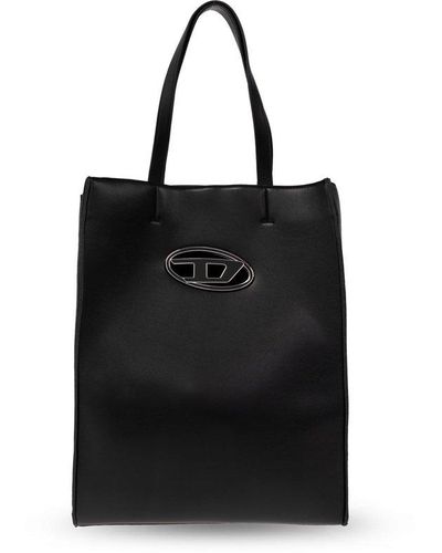 DIESEL Holi-d Shopper X Faux Leather Tote Bag - Black
