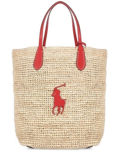 Polo Ralph Lauren Pony Patch Large Tote Bag - Natural