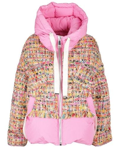 Khrisjoy Puff Khris Zipped Tweed Jacket - Pink