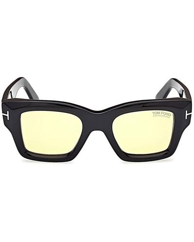 Tom Ford Ilias Square Frame Sunglasses - Black